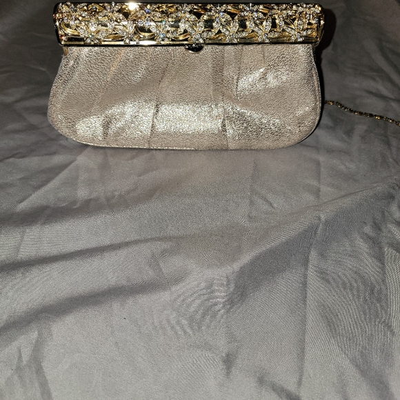 Handbags - Gold Embellished evening clutch purse